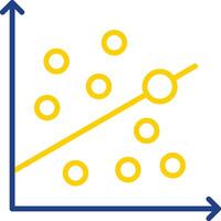 Scatter Graph Line Two Colour Icon Design vector