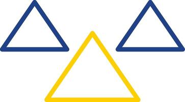 Triangles Line Two Colour Icon Design vector