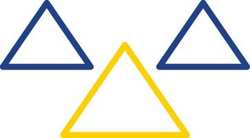 Triangles Line Two Colour Icon Design vector