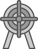 Target Line Filled Greyscale Icon Design vector