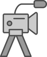 Camera Line Filled Greyscale Icon Design vector