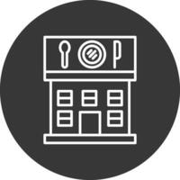 restaurante línea invertido icono diseño vector