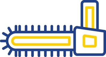 Chainsaw Line Two Colour Icon Design vector