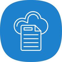 Cloud Data Line Curve Icon Design vector