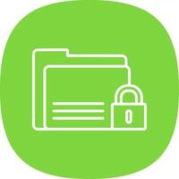 Secure Line Curve Icon Design vector