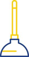 Plunger Line Two Colour Icon Design vector