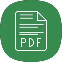 Pdf Line Curve Icon Design vector