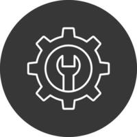 Repair Line Inverted Icon Design vector