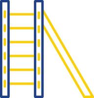 escalera línea dos color icono diseño vector