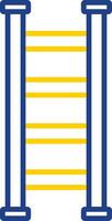 Step Ladder Line Two Colour Icon Design vector