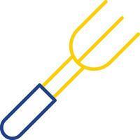 Fork Line Two Colour Icon Design vector