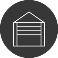 Garage Line Inverted Icon Design vector