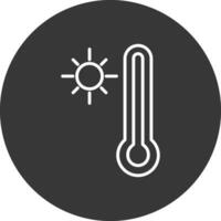 Thermometer Line Inverted Icon Design vector
