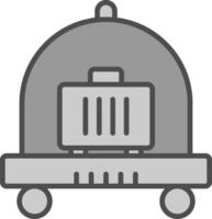 Cart Line Filled Greyscale Icon Design vector