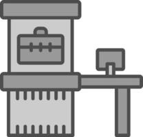 Scanner Line Filled Greyscale Icon Design vector