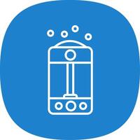 Humidifier Line Curve Icon Design vector