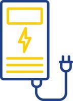Electric Station Line Two Colour Icon Design vector