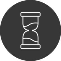 Sandglass Line Inverted Icon Design vector