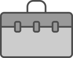 Suitcase Line Filled Greyscale Icon Design vector