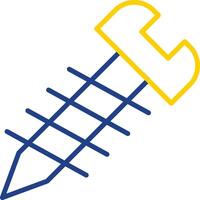 Screw Line Two Colour Icon Design vector