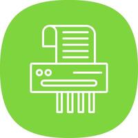 Shredder Line Curve Icon Design vector