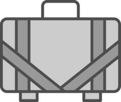 Suitcase Line Filled Greyscale Icon Design vector