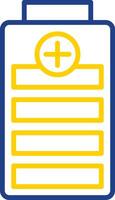 Battery Level Line Two Colour Icon Design vector