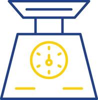 Weigh Scale Line Two Colour Icon Design vector
