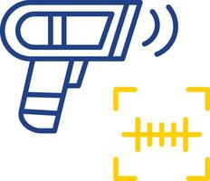 Scanning Line Two Colour Icon Design vector