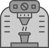 Coffee Machine Line Filled Greyscale Icon Design vector