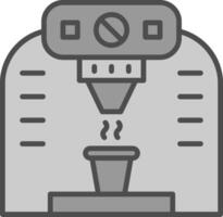 Coffee Machine Line Filled Greyscale Icon Design vector