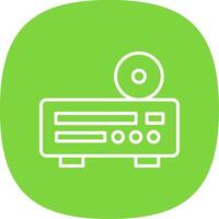 Dvd Player Line Curve Icon Design vector