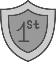 Shield Line Filled Greyscale Icon Design vector