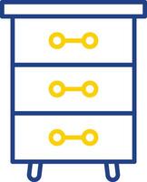 Drawers Line Two Colour Icon Design vector