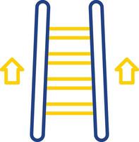 Ladder Line Two Colour Icon Design vector