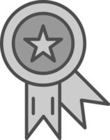 Ribbon Line Filled Greyscale Icon Design vector