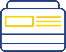 Debit Card Line Two Colour Icon Design vector