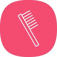 Comb Line Curve Icon Design vector