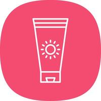 Sunblock Cream Line Curve Icon Design vector