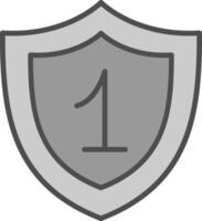 Shield Line Filled Greyscale Icon Design vector