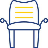 Armchair Line Two Colour Icon Design vector