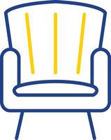 Armchair Line Two Colour Icon Design vector