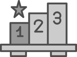 Leaderboard Line Filled Greyscale Icon Design vector