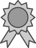 Badge Line Filled Greyscale Icon Design vector