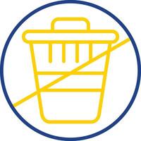 Zero Waste Line Two Colour Icon Design vector