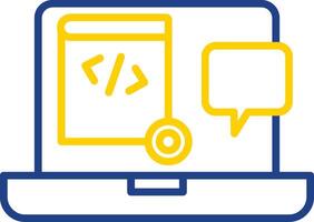 Demo Line Two Colour Icon Design vector
