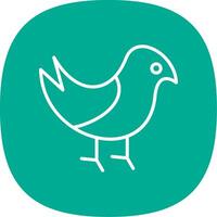 Bird Line Curve Icon Design vector