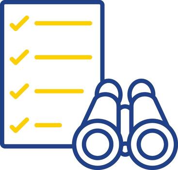 Scope Line Two Colour Icon Design vector