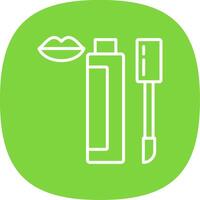 Lip Gloss Line Curve Icon Design vector