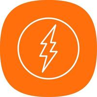 Lightning Line Curve Icon Design vector